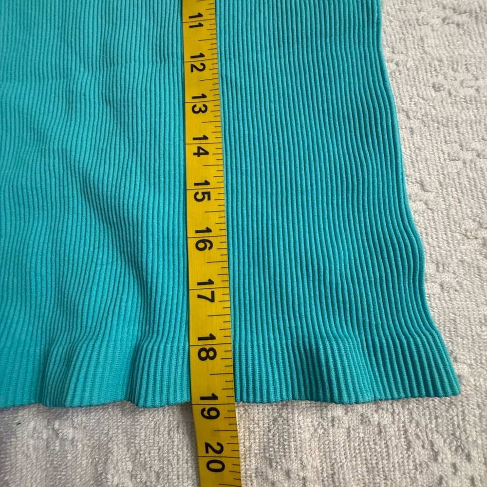 Ododos Women's Turquoise Ribbed Tank Top - Picture 5 of 5